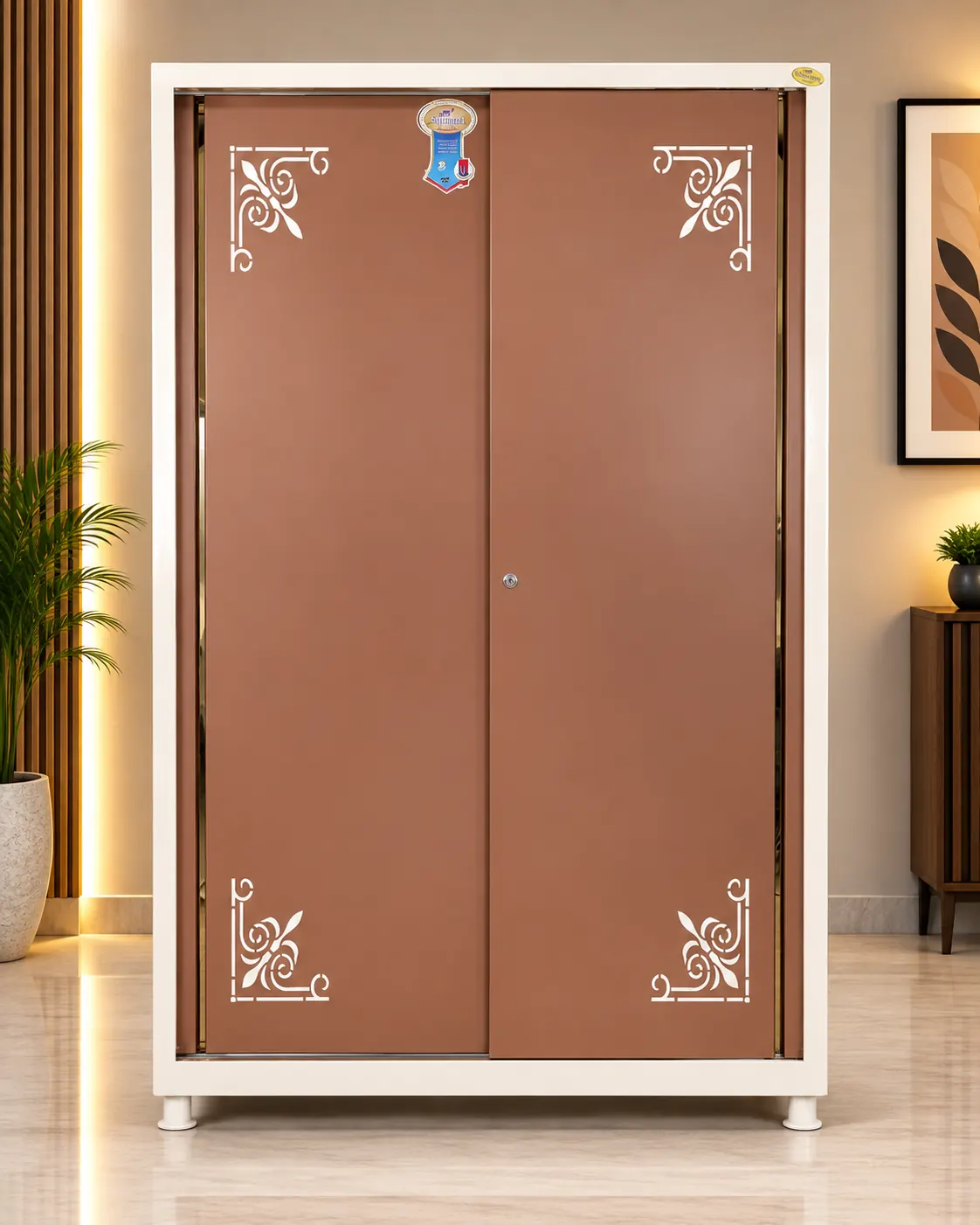 Sliding CNC Design steel almirah – Bharat Furniture & Studio