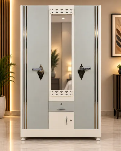 2.5 Door Italian steel almirah – Bharat Furniture & Studio