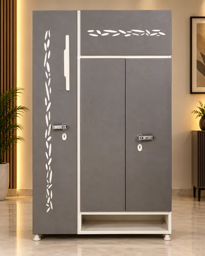 4 Door Hydraulic CNC Design steel almirah – Bharat Furniture & Studio