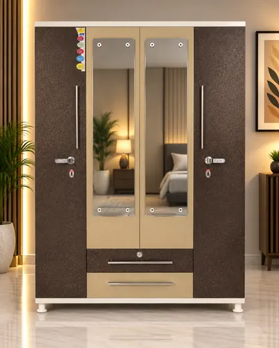 4 Door Italian steel almirah – Bharat Furniture & Studio