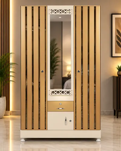 Anaya (Design 1) steel almirah – Bharat Furniture & Studio