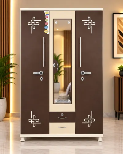 Chudi Box CNC Design Italian (Metallic Colour) steel almirah – Bharat Furniture & Studio